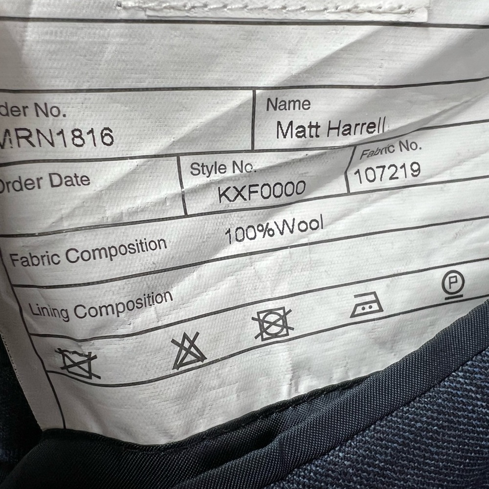 Wilfred Newman Custom Tailored 40s Blue Windowpan… - image 6